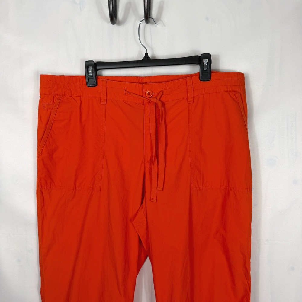 Lauren Ralph Lauren Pants Women's 16 Orange Cotton Drawstring Crop lightweight